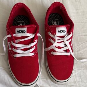 Vans Bold Red Canvas Shoes